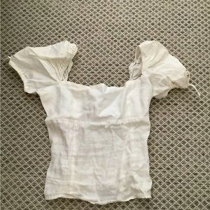Reformation white linen top